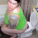 A fat girl farts and pisses while sitting on a toilet. She makes little grunting sounds and shakes her ass to get out more wet farts. No plopping sounds, but some definite sharts that result in some ass wiping. Presented in 720P HD. About 4.5 minutes.